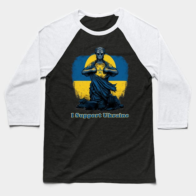 I Support Ukraine Baseball T-Shirt by Epic Works